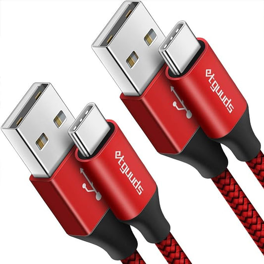 Long USB C Cable, etguuds Fast Charging USB A to Type C Charger Cable Braided by etguuds