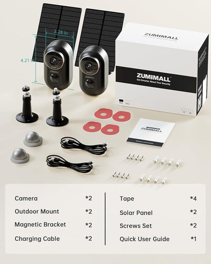ZUMIMALL Solar Security Cameras Wireless Outdoor, Solar Camera Outdoor Wireless - Image 9