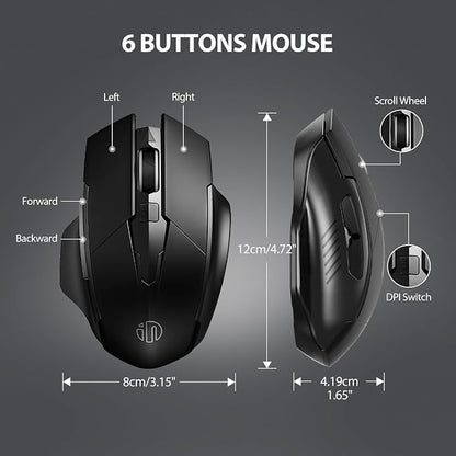 INPHIC Wireless Mouse Rechargeable, Upgraded Visible Battery, 2400 DPI - Image 8