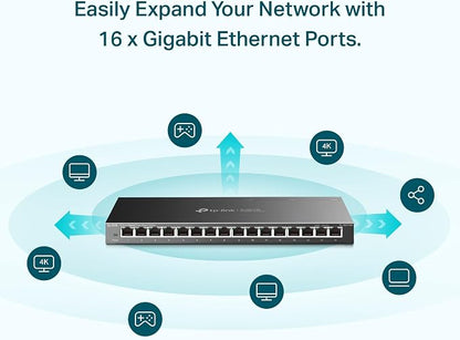 TP-Link 16 Port Gigabit Switch | Easy Smart Managed | Plug & Play | Limited - Image 2