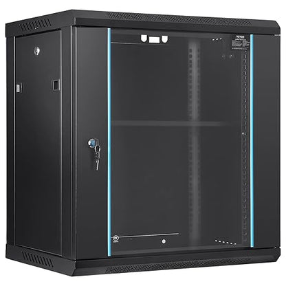 VEVOR 12U Wall Mount Network Cabinet, 15.5'' Deep Server Rack Cabinet Enclosure by VEVOR