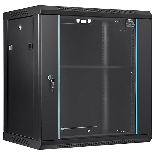 VEVOR 12U Wall Mount Network Cabinet, 15.5'' Deep Server Rack Cabinet Enclosure by VEVOR