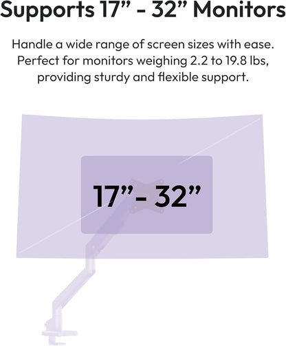Pixio PS1S Wave Purple Single Monitor Arm Stand Desk Mount - Image 2