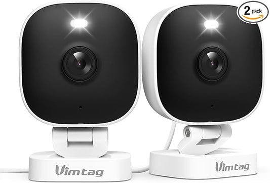 VIMTAG 2.5K Cameras for Home Security Outdoor/Indoor, Color Night Vision by Vimtag
