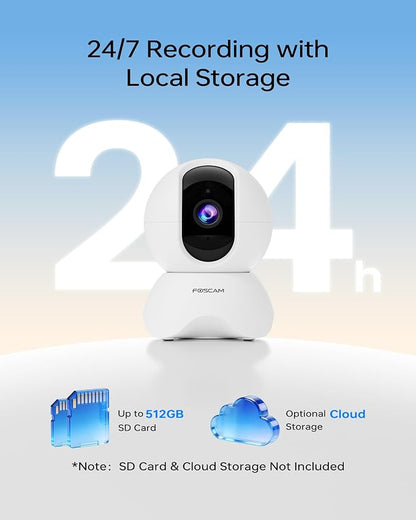 FOSCAM 3K Security Camera Indoor, 360° PTZ Baby & Pet Monitoring - Image 6