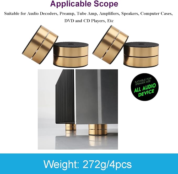Audiocrast HiFi Speaker Spikes Stand Feet Shock Absorber Feet Pads Isolation - Image 7