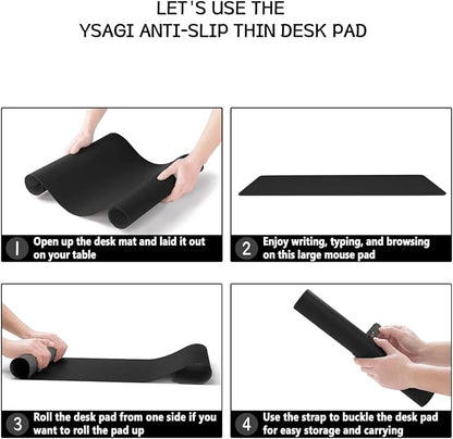 YSAGi Non-Slip Leather Desk Pad Long Size, Waterproof Laptop Computer Desk - Image 6