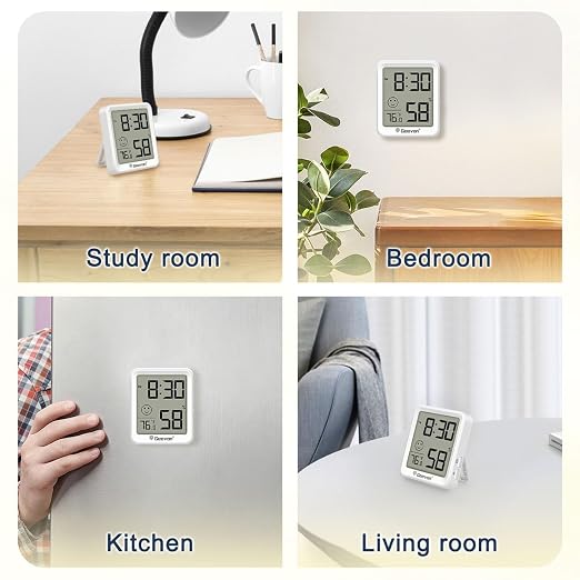 Geevon 6-Pack Mini Indoor Thermometer Hygrometer – Indoor Temperature & - Image 8