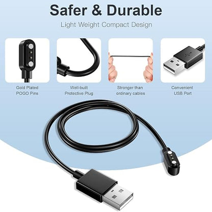 Magnetic 2 Pin Smart Watch Charger Cable Adapter, Compatible - Image 7