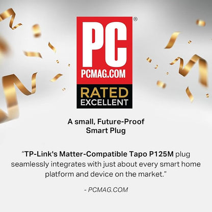 TP-Link Tapo Matter Supported Smart Plug Mini, Compact Design, 15A/1800W Max - Image 3