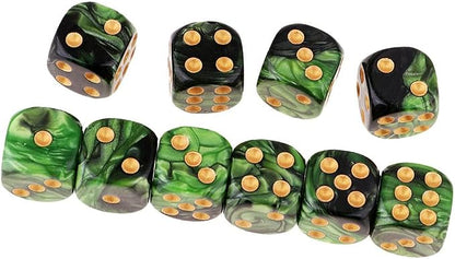 20PCS Polyhedral D6 Dice 16mm Acrylic 6 Sided Dice Game Dice - Image 3