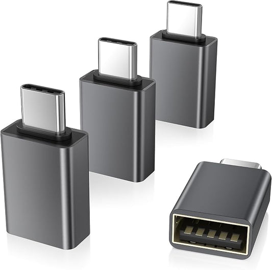 Elebase USB C to USB Adapter 4Pack, USBC Male to USB 3.0 Female MacBook Pro Air by Elebase