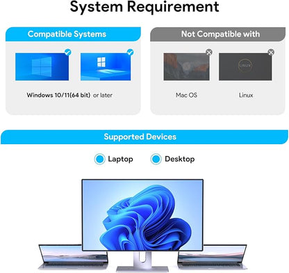 USB WiFi Adapter for Desktop PC Laptop, WAVLINK WiFi 7 BE6500 Tri-Band Wireless - Image 6