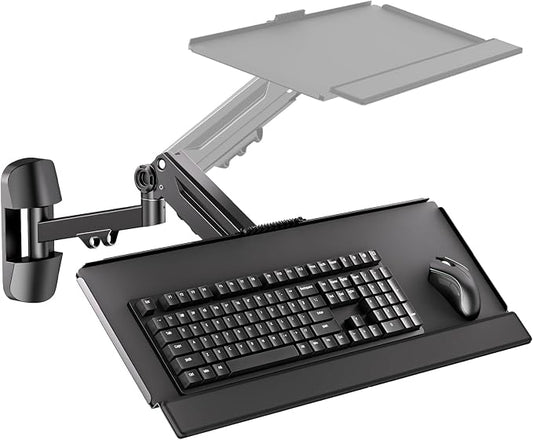 Wall Mount Keyboard Tray- Keyboard and Mouse Stand & Monitor Mount Arm by PUTILSENMOUNT