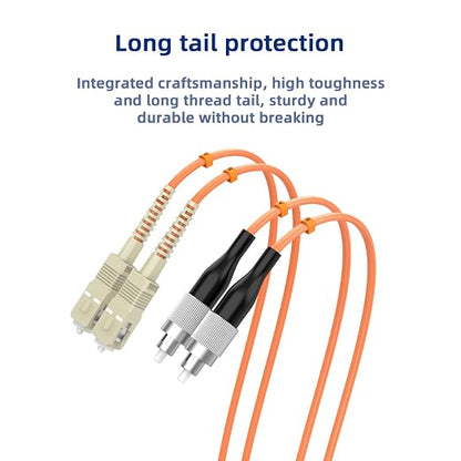 OM1 Multimode Duplex Fiber Patch Cable, SC/UPC to FC/UPC, 62.5/125μm 15M/49FT - Image 5