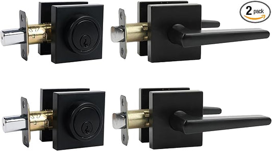 Deadbolt Lock and Door Knob Set, Exterior Door Lock Set by JESSTTI