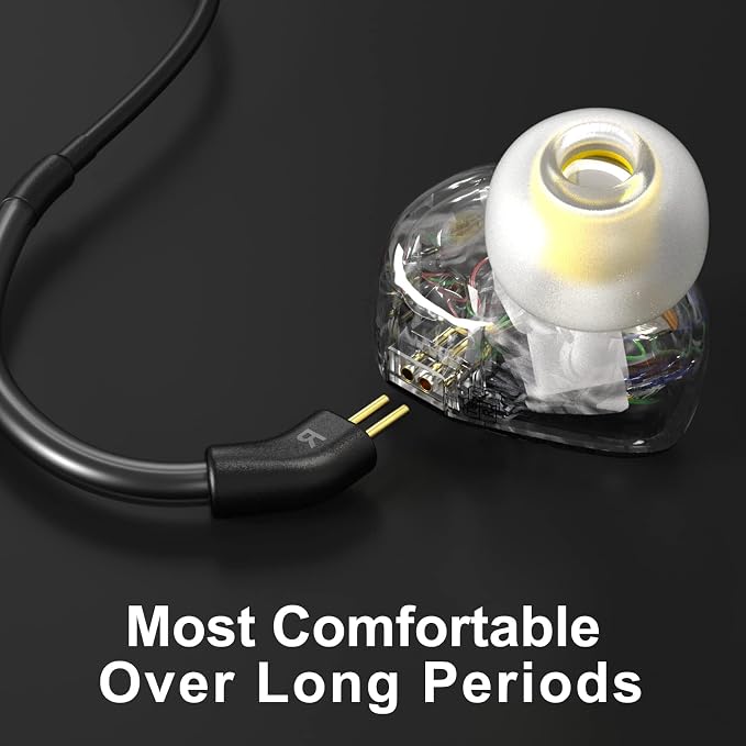 Xvive T9 in-Ear Monitor Headphones Dual Knowles BA Drivers IEM - Image 3