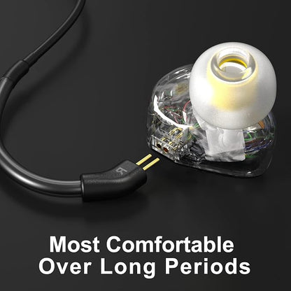 Xvive T9 in-Ear Monitor Headphones Dual Knowles BA Drivers IEM - Image 3