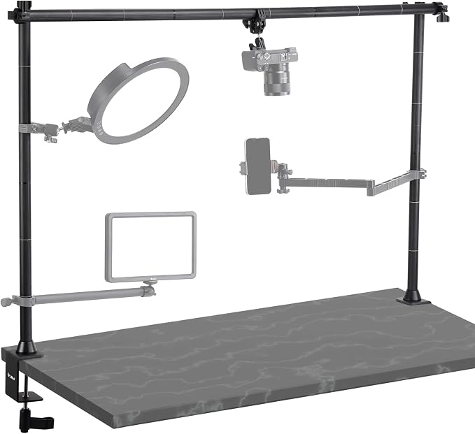 JUSMO LS15 Desk Overhead Camera Mount Rig Top-Down Shots, Professional Aluminum by JUSMODirect