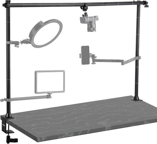 JUSMO LS15 Desk Overhead Camera Mount Rig Top-Down Shots, Professional Aluminum by JUSMODirect