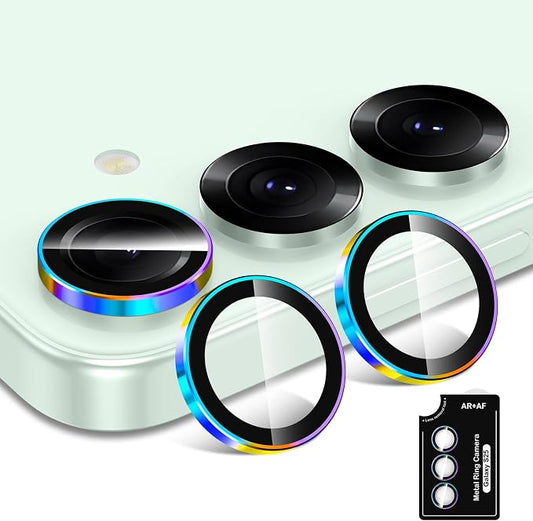 for Samsung Galaxy S25 Camera Lens Protector, Individual Metal Ring Tempered - Image 2