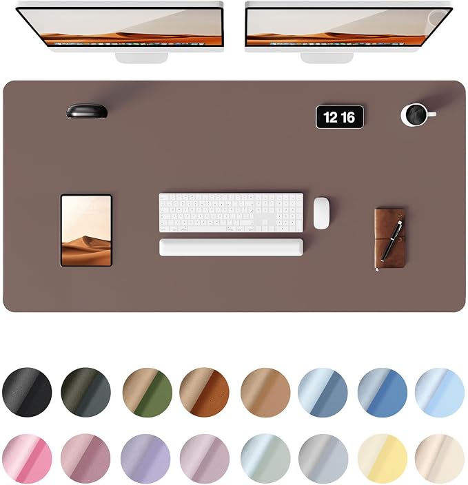 YSAGi Leather Desk Protector, Office Mat, Large Mouse Mat, Non-Slip PU Leather by YSAGi