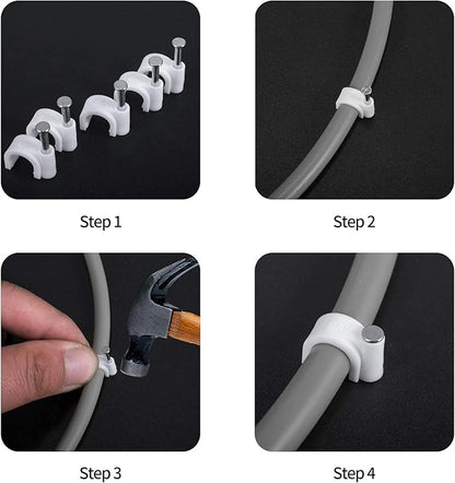 Cable Clips, 4mm 6mm 8mm 10mm, Wire Wall Clips - Image 5