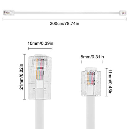XMSJSIY RJ11 to RJ45 Phone Cable RJ11 Phone to RJ45 Ethernet Modem Data - Image 2