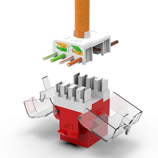 AMPCOM CAT6 Keystone Jack Tool-Less RJ45 UTP, No Punch-Down Tool Required - Image 4