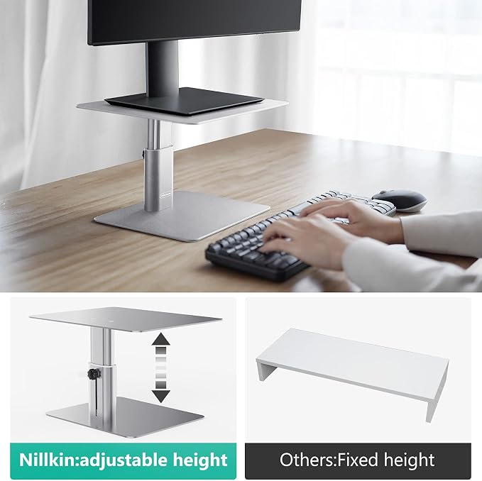Nillkin Monitor Stand for Desk, Adjustable Height Computer Monitor Stand - Image 2