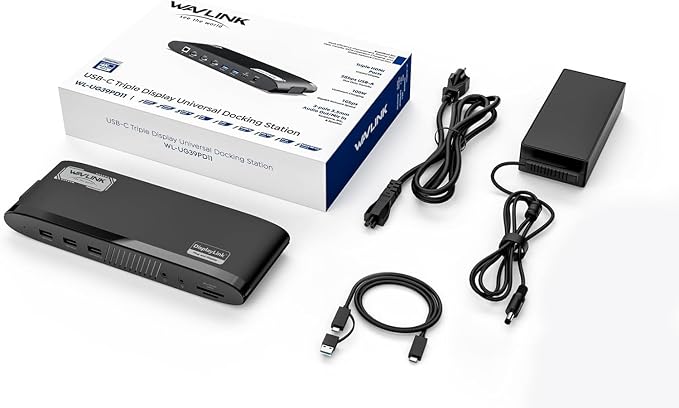 WAVLINK DisplayLink Docking Station 3 Monitors, USB-C Laptop Dock Dual 2K + 4K - Image 8