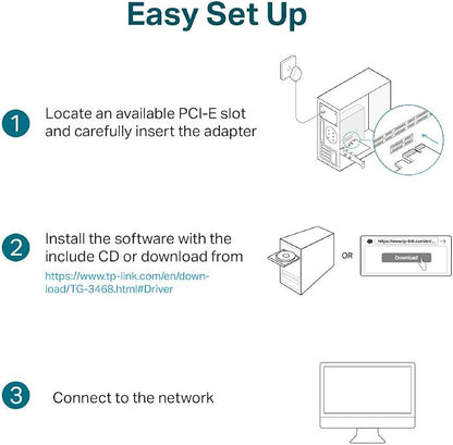 TP-Link 10/100/1000Mbps Gigabit Ethernet PCI Express Network Card, PCIE Network - Image 4