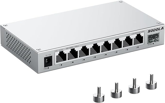 SODOLA 8-Port 2.5Gb Switch Unmanaged, 8 x 2.5GBASE-T Ports, 1X10G SFP+ by SODOLAPoENETWORKS