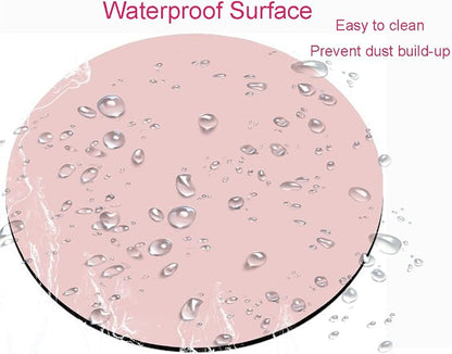 Mouse Pad Pink, Premium-Textured Small Round Pink Mousepad 7.9 x 7.9 Inch - Image 4