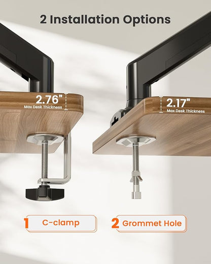 ErGear Single Monitor Arm for 13-34 inch Screens, Adjustable Gas Spring Monitor - Image 7