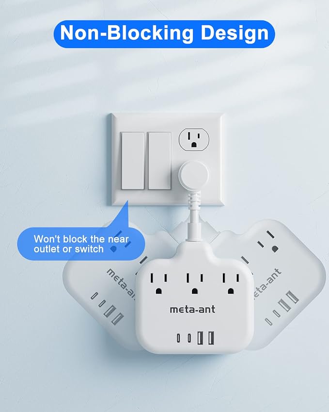 Short Extension Cord 2 inch, Short Cord Power Strip - Image 6