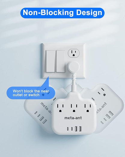 Short Extension Cord 2 inch, Short Cord Power Strip - Image 6