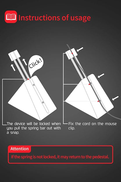 Hotline Games Mouse Bungee 3.0+ Mouse Cord Clip Cord Management System Fixer - Image 7