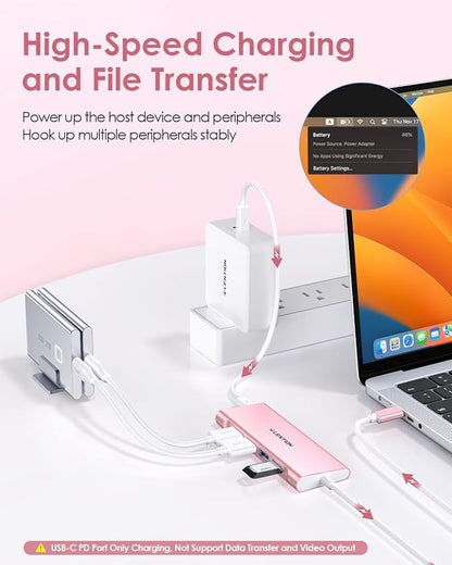 LENTION 3.3FT Long Cable USB C Multiport Hub - Image 3