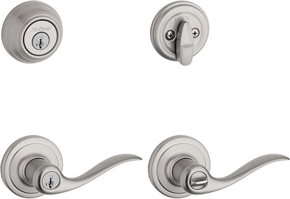 Kwikset 991 Tustin Entry Lever and Single Cylinder Deadbolt Combo Pack by Kwikset