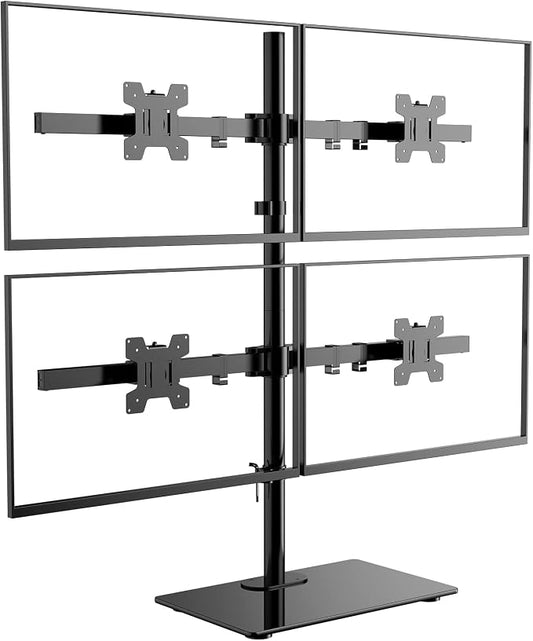 WALI Freestanding Quad Monitor Mount by WALI