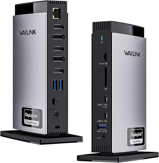 WAVLINK Docking Station 3 Monitors, Triple 4K@60Hz by WAVLINK%C2%AE