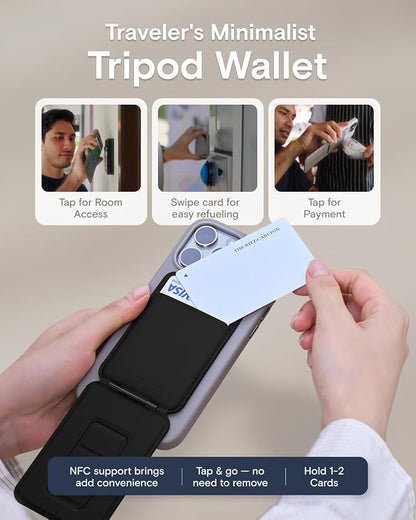 MOFT Phone Tripod Wallet for iPhone, Mulit-Angles, Lightweight & Portable Phone - Image 4