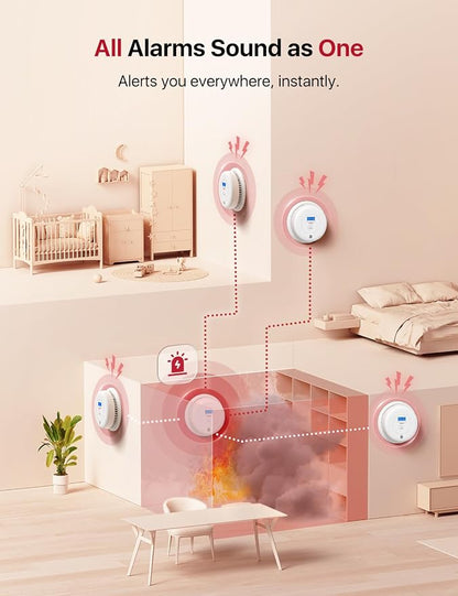 X-Sense Smoke and Carbon Monoxide Detector Combo, Wireless Interconnected - Image 4