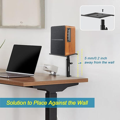 Set of 2 Studio Monitor Stands Desktop Clamp Speaker Stands Against The Wall - Image 2