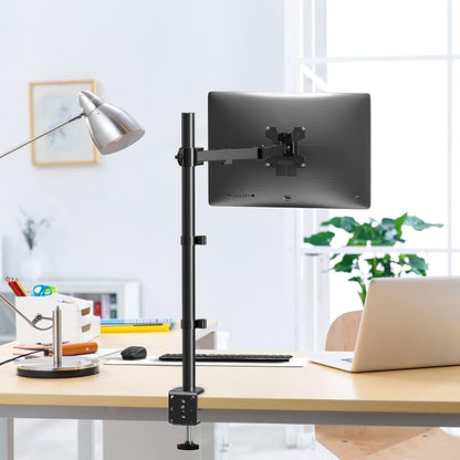 WALI Monitor Arm Mount for Desk, Single Extra Tall Computer Desk Mount - Image 2