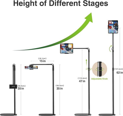 elitehood iPad Stand Floor, Height Adjustable Tablet Floor Stand - Image 5