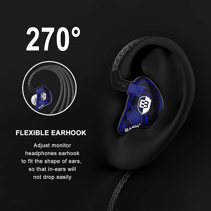 BASN Bsinger PRO in-Ear Monitors Hybrid Dynamic Dual Drivers Two Detachable - Image 3