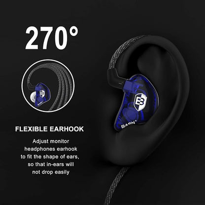 BASN Bsinger PRO in-Ear Monitors Hybrid Dynamic Dual Drivers Two Detachable - Image 3