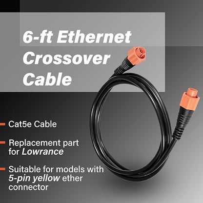 Replacement Part for Lowrance Ethernet Crossover Cable Yellow Cat5e Cable - Image 2